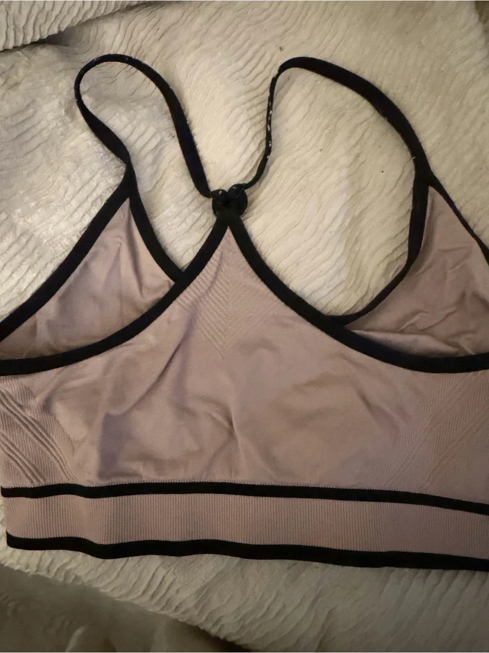 Avia Mauve Sports Bralette with Black Trim